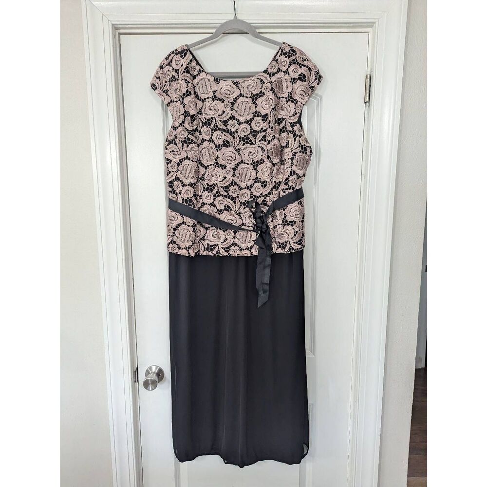 Alex Evenings Pink and Black Dress